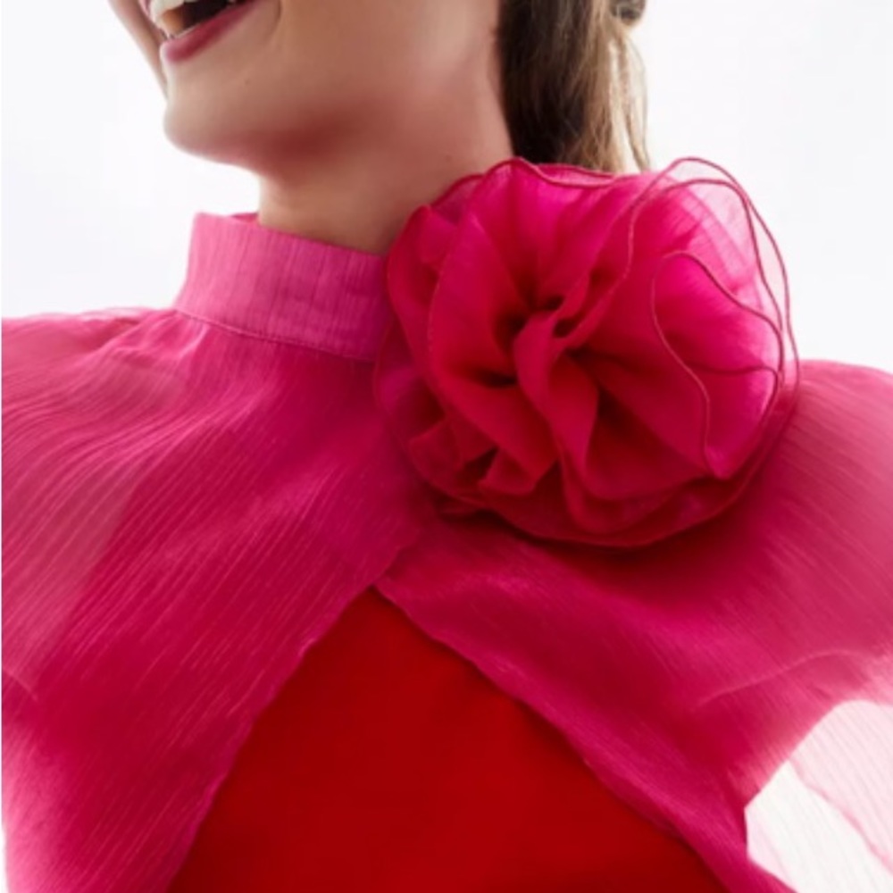 Anthropologie Rosette Tulle Sleevs